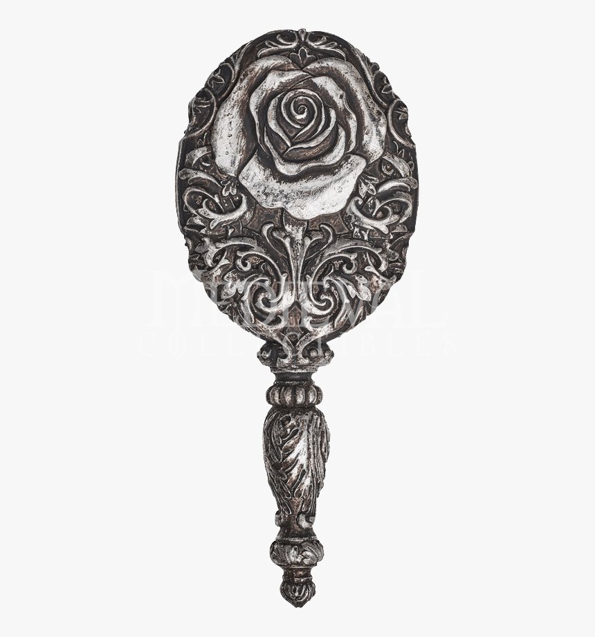 Baroque Rose Hand Mirror - Gothic Hand Mirror, HD Png Download