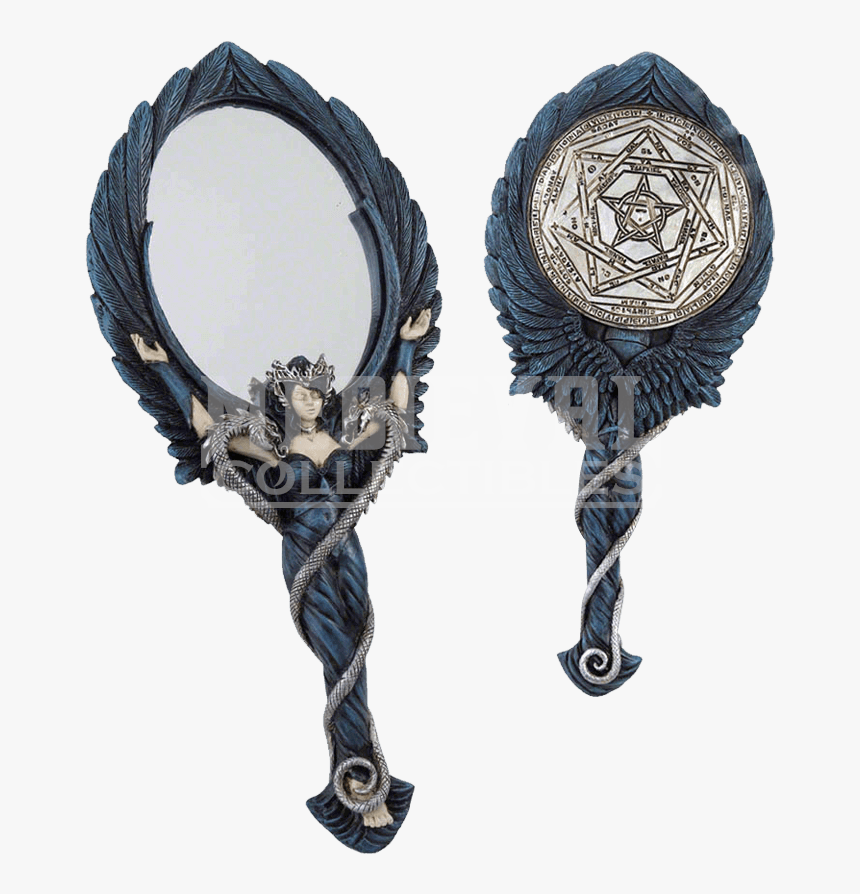 Black Angel Hand Mirror, HD Png Download