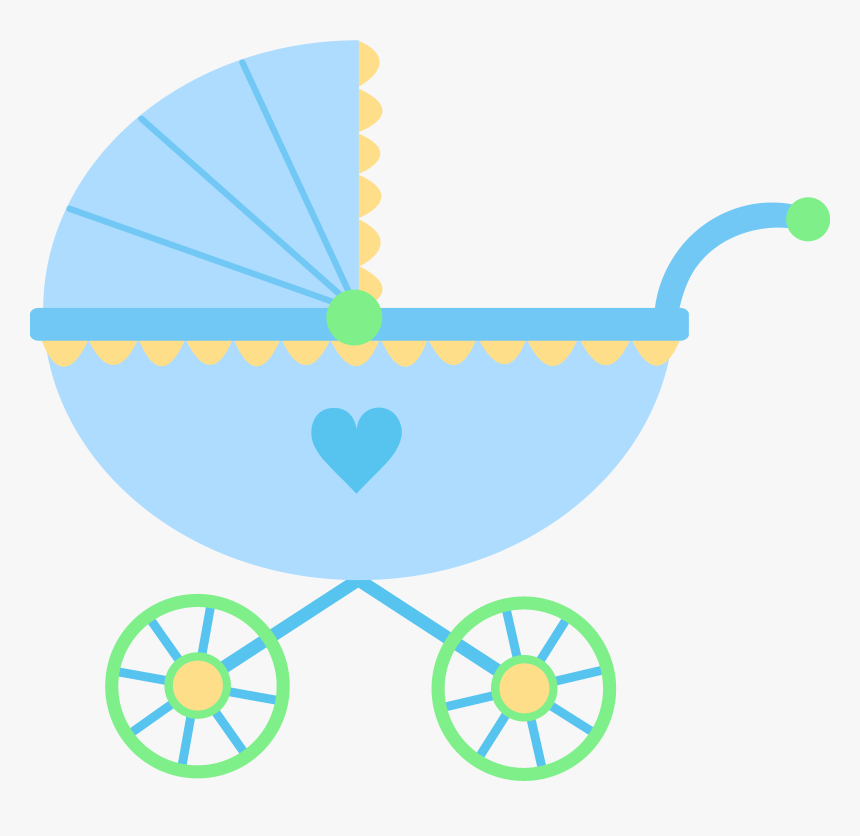Blue Baby Carriage Clipart, HD Png Download