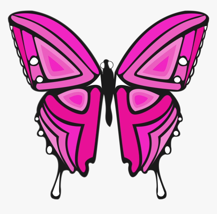 - Pink And Purple Butterfly , Transparent Cartoons - Pink Purple Butterfly, HD Png Download