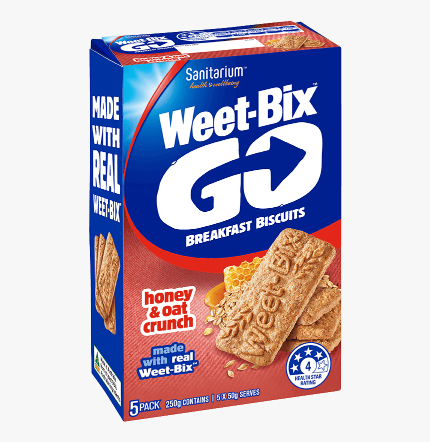 Sanitarium Weet Bix Go Honey And Oats 250g, HD Png Download