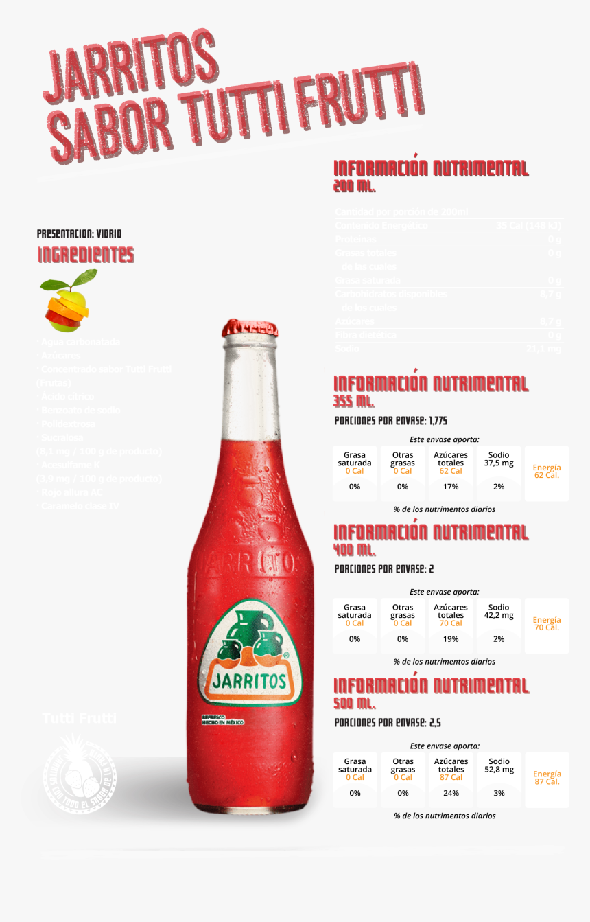 Información Nutrimental De Jarritos - Jarritos, HD Png Download