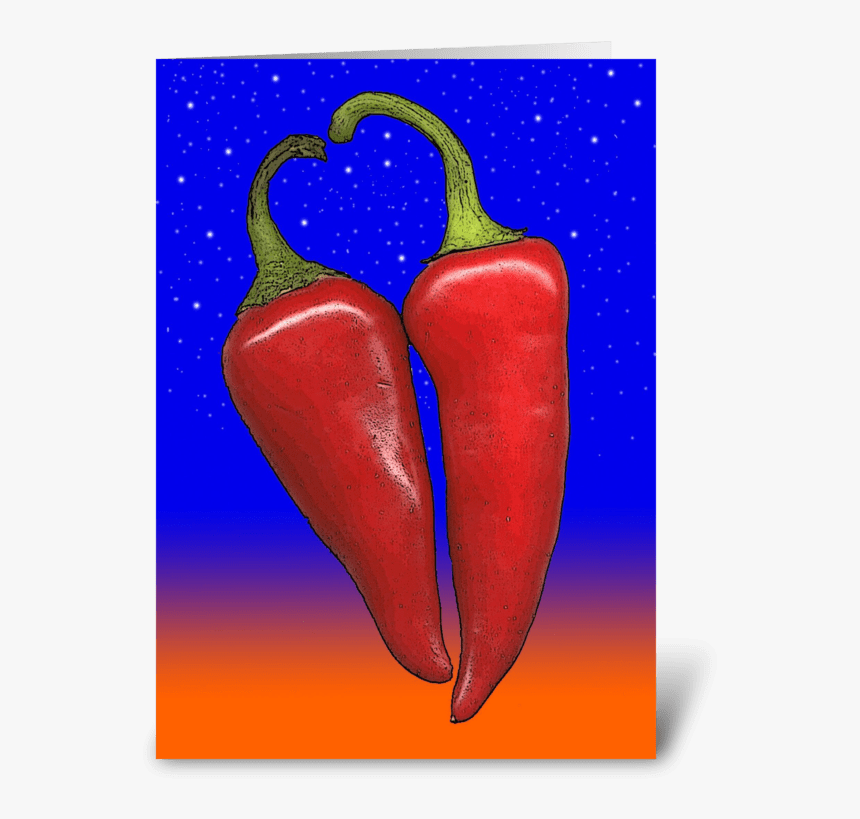 Hot Pepper Love Greeting Card - Tabasco Pepper, HD Png Download
