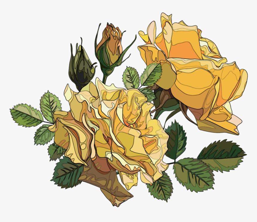 #rose #roses #yellow #yellowrose #yellowroses #orange - Yellow Roses Png, Transparent Png