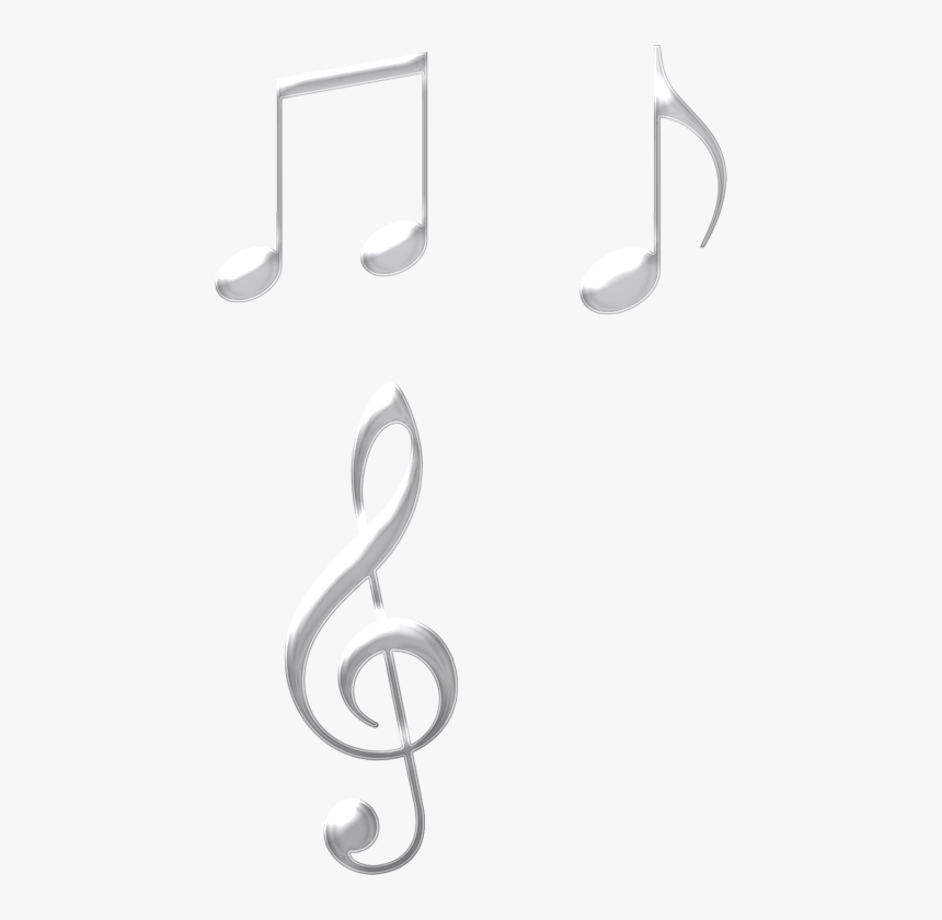 Musical Note Musical Instruments Black And White - Earrings, HD Png Download