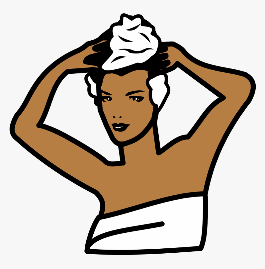 Brush Hair Clipart - Wash Hair Clipart Png, Transparent Png