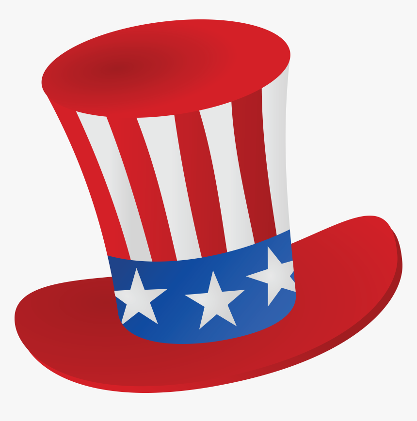 Free Clipart Of A Patriotic American Top Hat - Uncle Sam Hat Png, Transparent Png