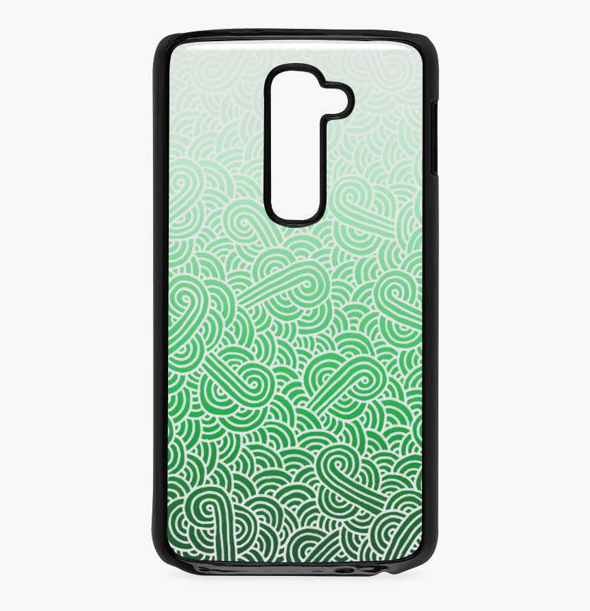 Ombre Green And White Swirls Doodles Hard Case For - Mobile Phone, HD Png Download