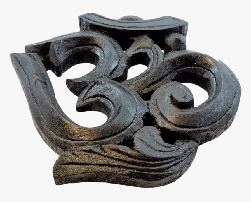 Tibetan Buddhist Hand Crafted Wooden Om Wall Hanging - Wood, HD Png Download