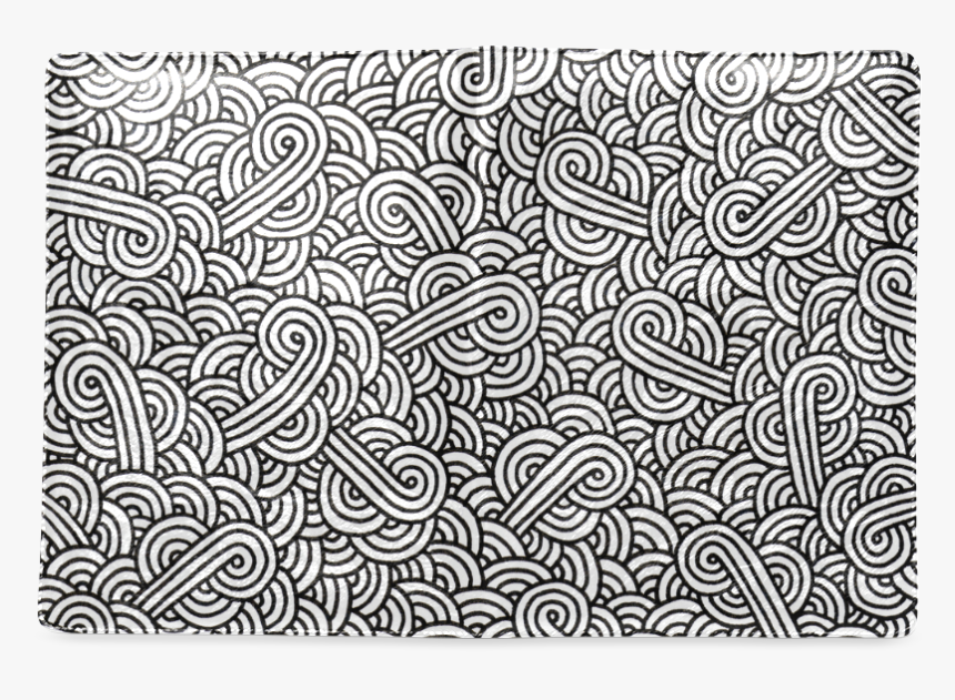 Black And White Swirls Doodles Custom Notebook B5, HD Png Download
