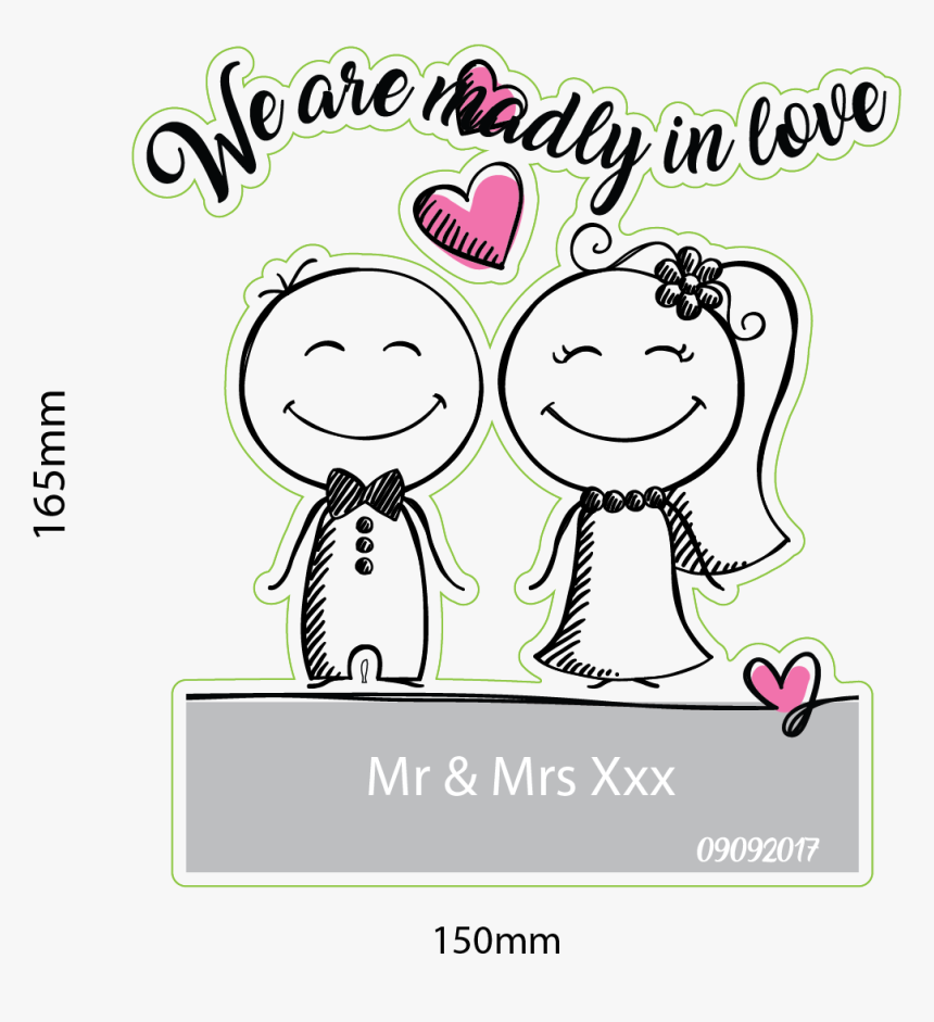 Picture Of Wedding Couple - Groom And Bride Sketch, HD Png Download