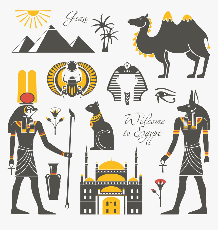 Transparent Pharoah Png - Ancient Egyptian Icons, Png Download