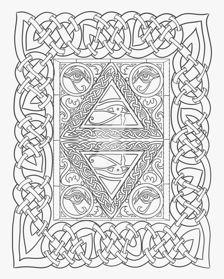 Eye Of Horus Adult Coloring Page By Lorrainekelly - Line Art, HD Png Download