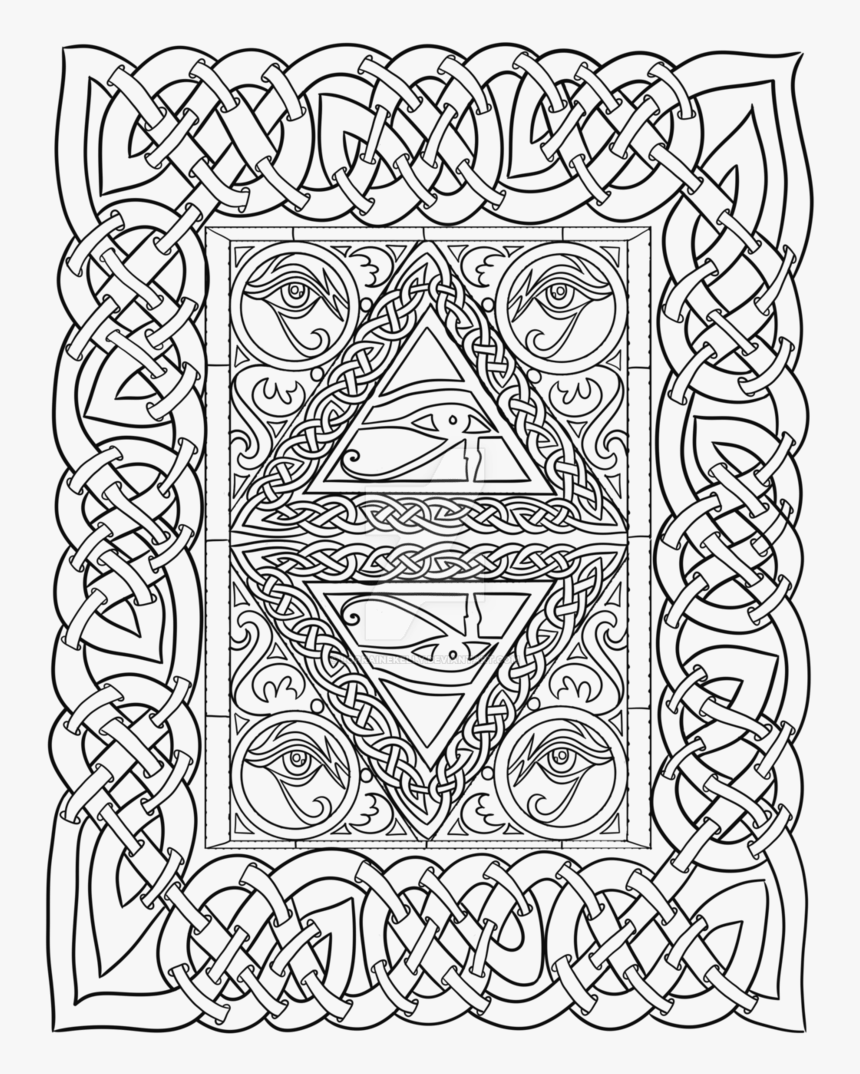 Transparent Eye Of Horus Png - Eye Of Horus Coloring Page, Png Download