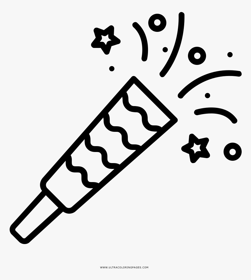 Party Blower Coloring Page - 3.5 Mm Jack Icon, HD Png Download