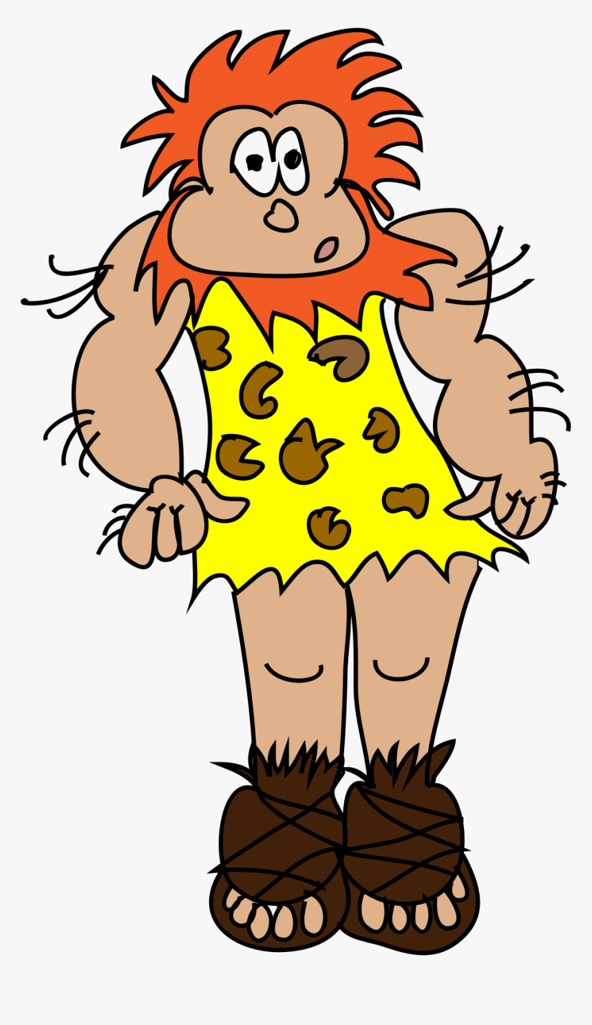 Hunting Clipart Caveman - Cave Man Clip Art, HD Png Download