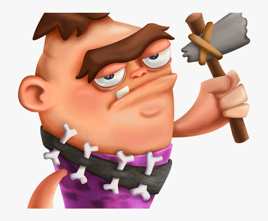 Caveman Vector Muscle - Cartoon, HD Png Download