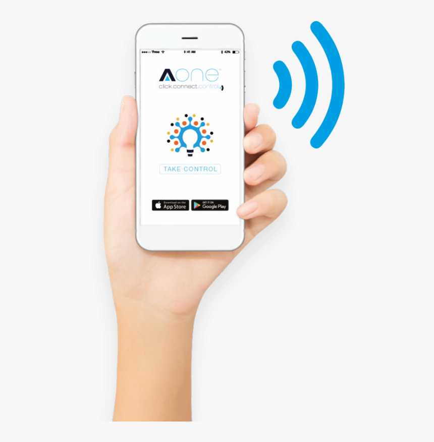 Image Of A Hand Holding A Phone With The Aone App - Iphone, HD Png Download