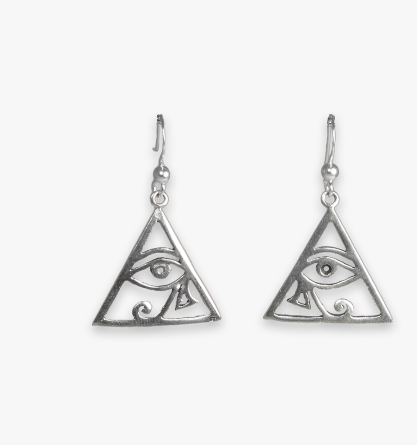 Sterling Silver Eye Of Horus Earrings - Earrings, HD Png Download