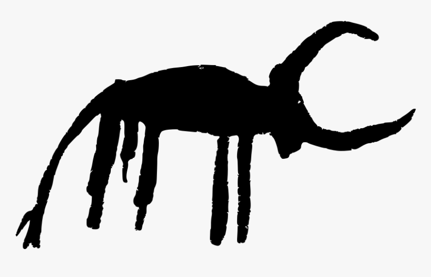 Rock Art Ox Clipart, Vector Clip Art Online, Royalty - Cave Painting Png, Transparent Png