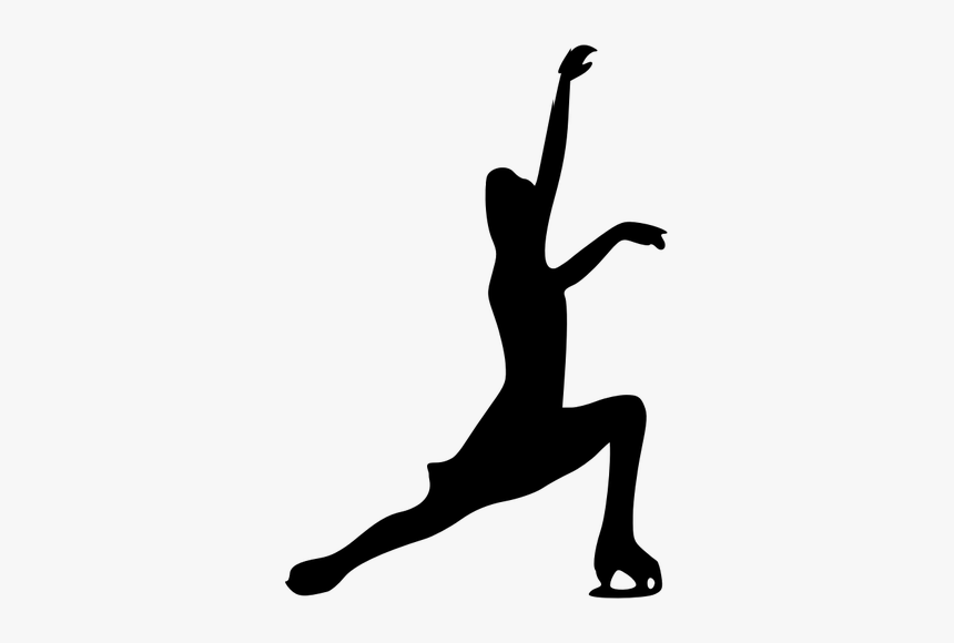 Vector Clip Art Of Skate Dancer Silhouette - Figure Skating Clip Art, HD Png Download