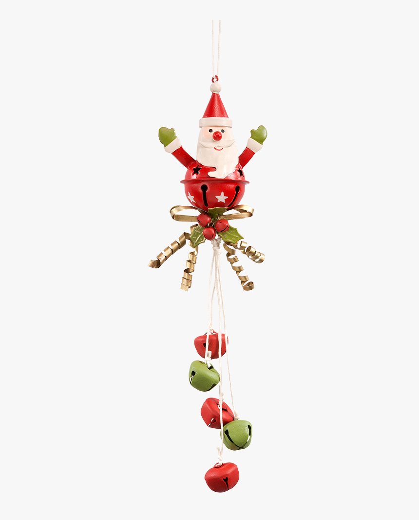 Santa With Jingle Bells - Christmas Tree, HD Png Download