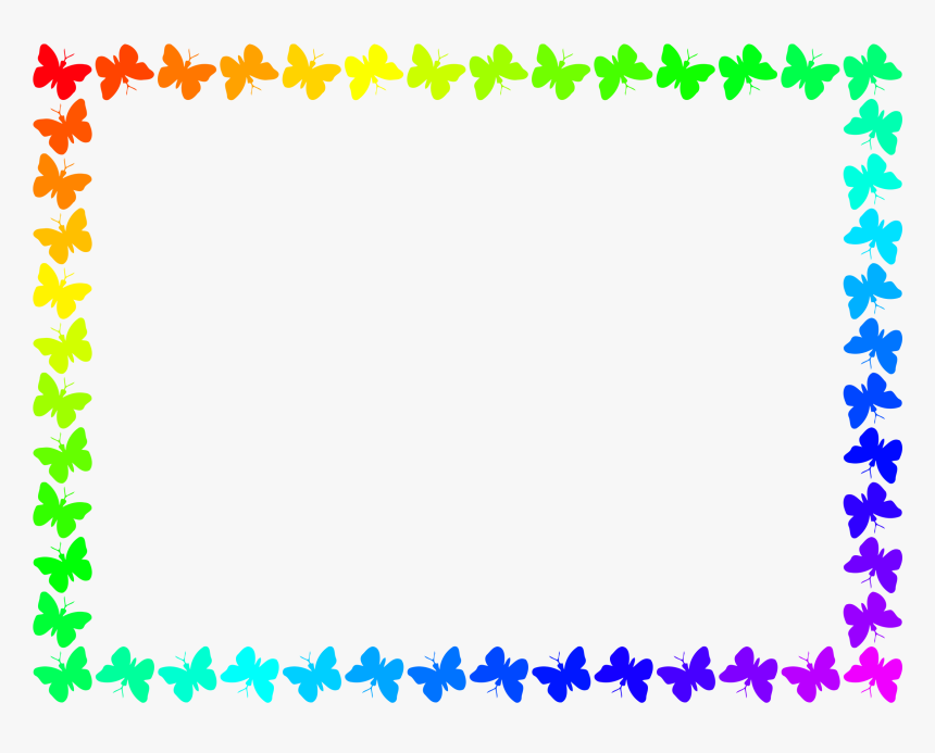 Picture Frame,grass,leaf - Butterfly Border Design Black And White, HD Png Download