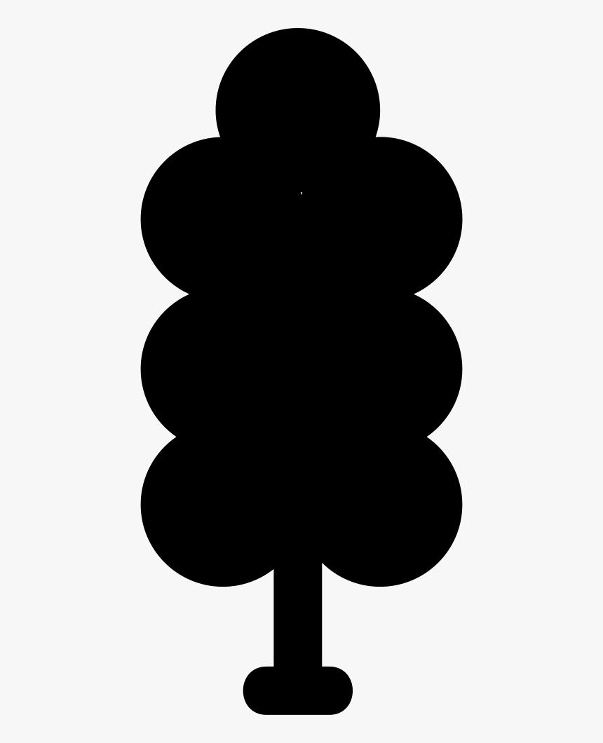 Tree Shape Of Tall Rounded Foliage - Carmine, HD Png Download