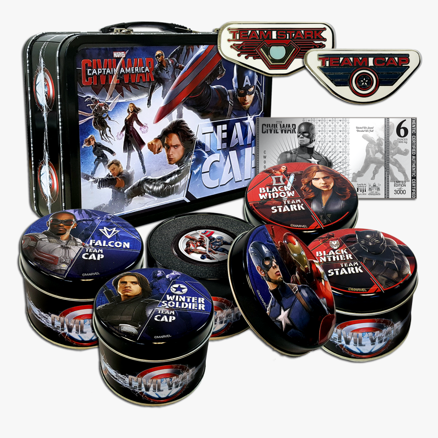 2016 $1 6 Coin Set Captain America - Captain America Metal Tins, HD Png Download