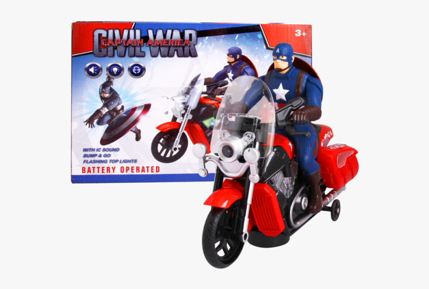 Pa Toys 2288b Captain America The Civil War Motorcycle - Civil War Captain America With Motorcycle, HD Png Download