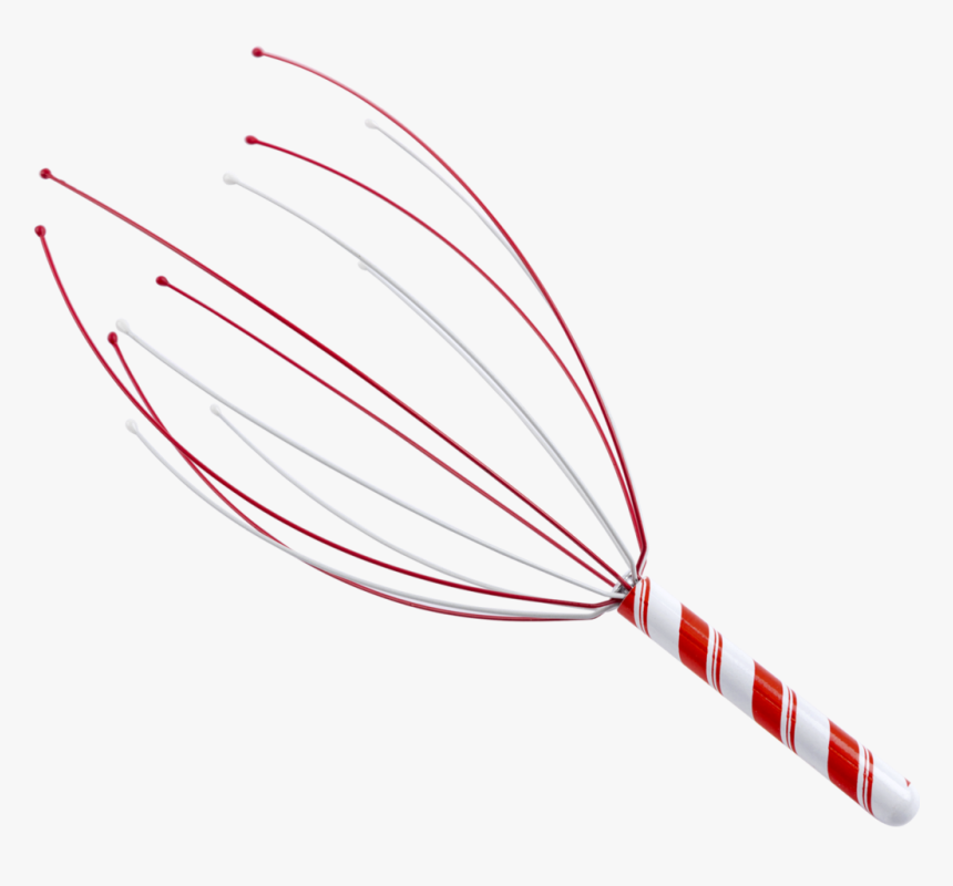 Striped Red And White Handle Holiday Head Massager - Head Massager Transparent Background, HD Png Download