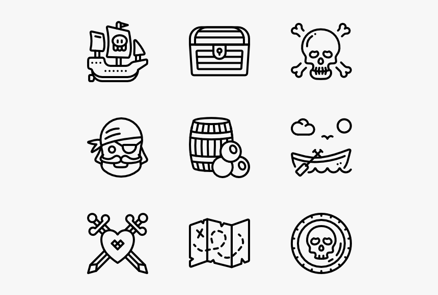 Pirate Life - Food Icons Png, Transparent Png