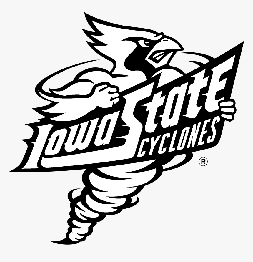 Iowa State Cyclones Black And White, HD Png Download