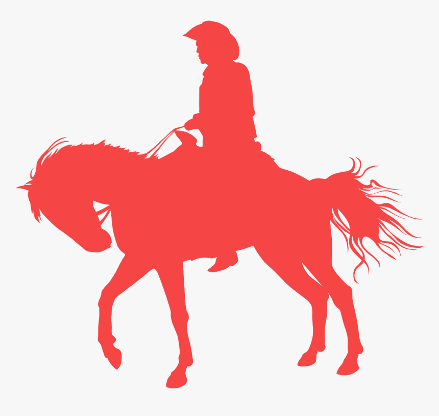 Red Cowboy Silhouette, HD Png Download
