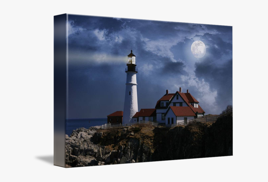 Clip Art Stormy Portland Head In - Lighthouse, HD Png Download