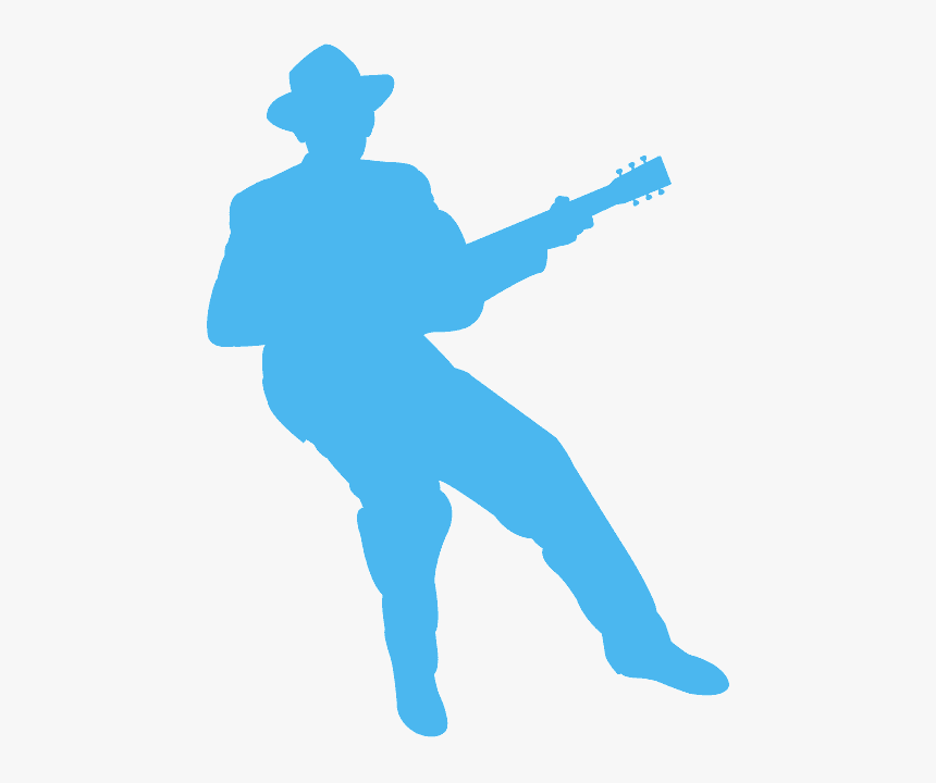 Man Playing Guitar Silhouette , Transparent Cartoons - Man Playing Guitar Silhouette, HD Png Download