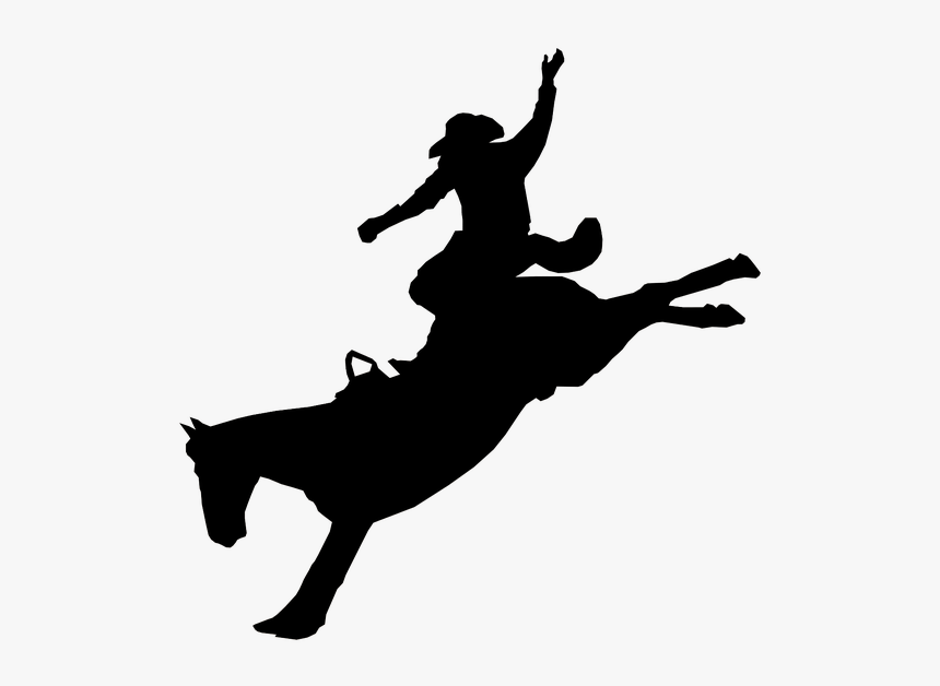 Silhouette Of Cowboy Riding A Horse - Highwayman On A Horse, HD Png Download