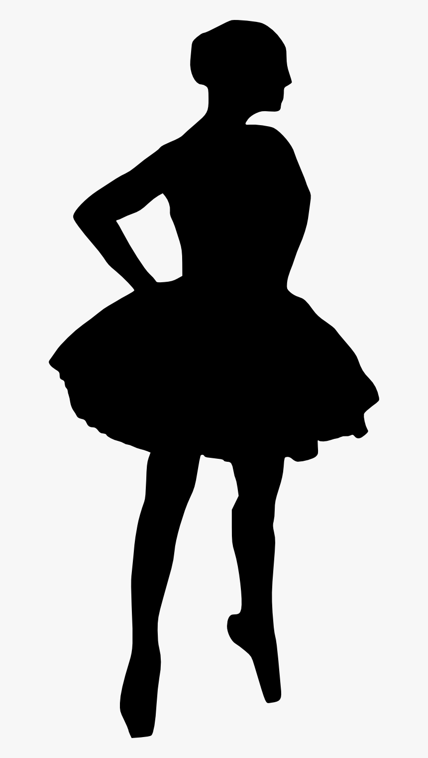 Ballerina Silhouette Png - Little Girl Silhouette Transparent Background, Png Download