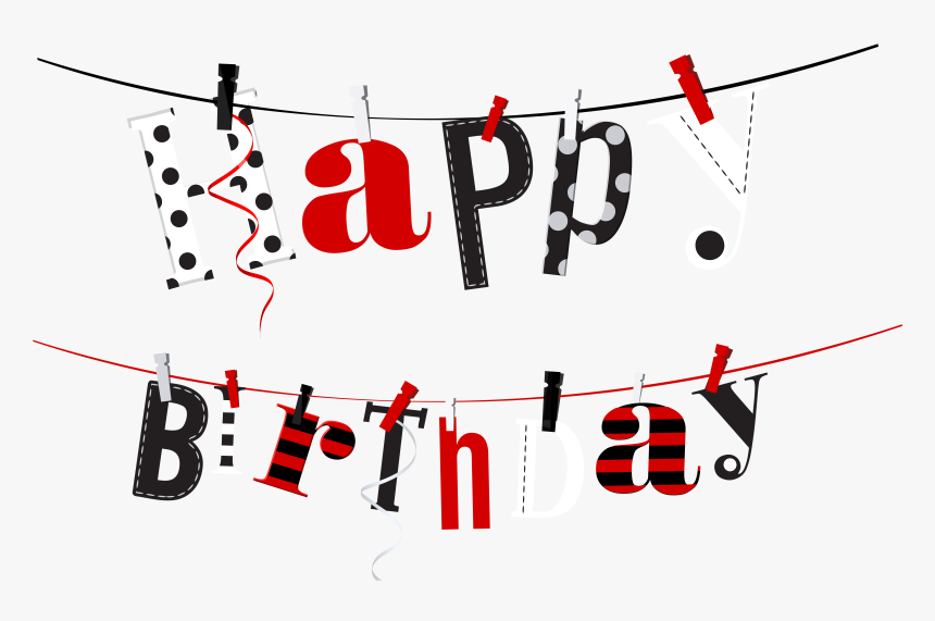 Transparent Streamers Cliparts - Png For Happy Birthday, Png Download