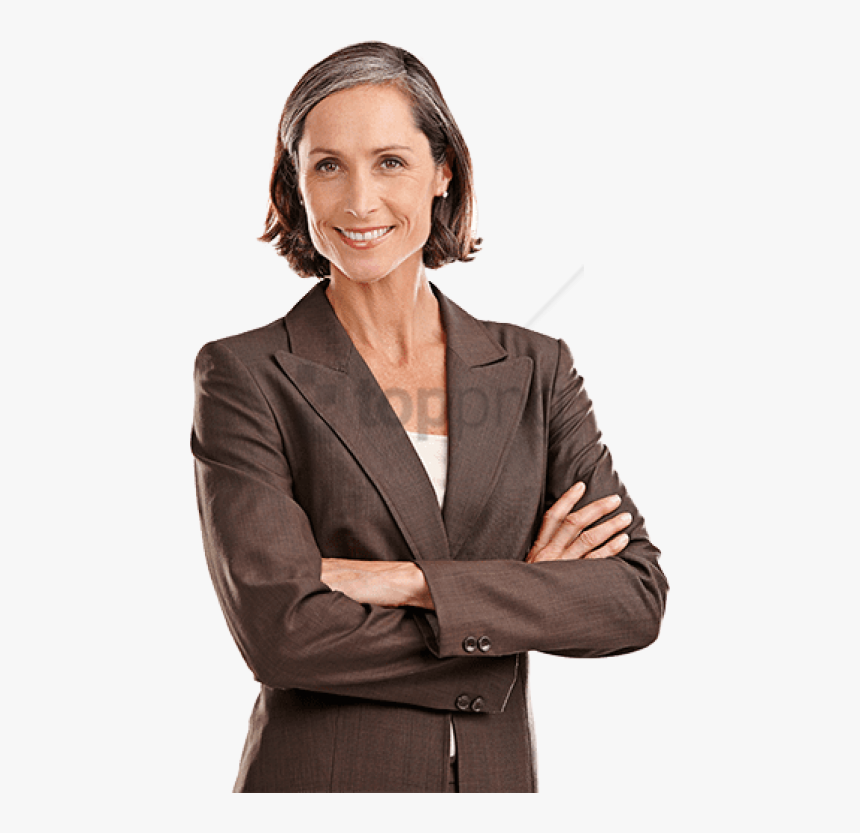 Older Business Woman - Business Woman Transparent Background, HD Png Download