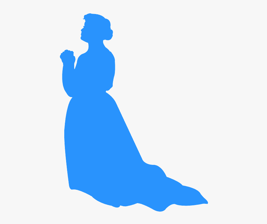 Blue Woman Praying Clipart, HD Png Download