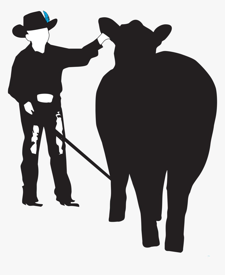 Transparent Cowboy Silhouette Png - Transparent Show Cow Silhouette, Png Download