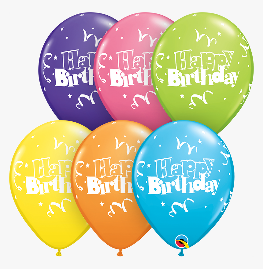 Transparent Birthday Streamers Png - Cartoon Balloons And Streamers, Png Download