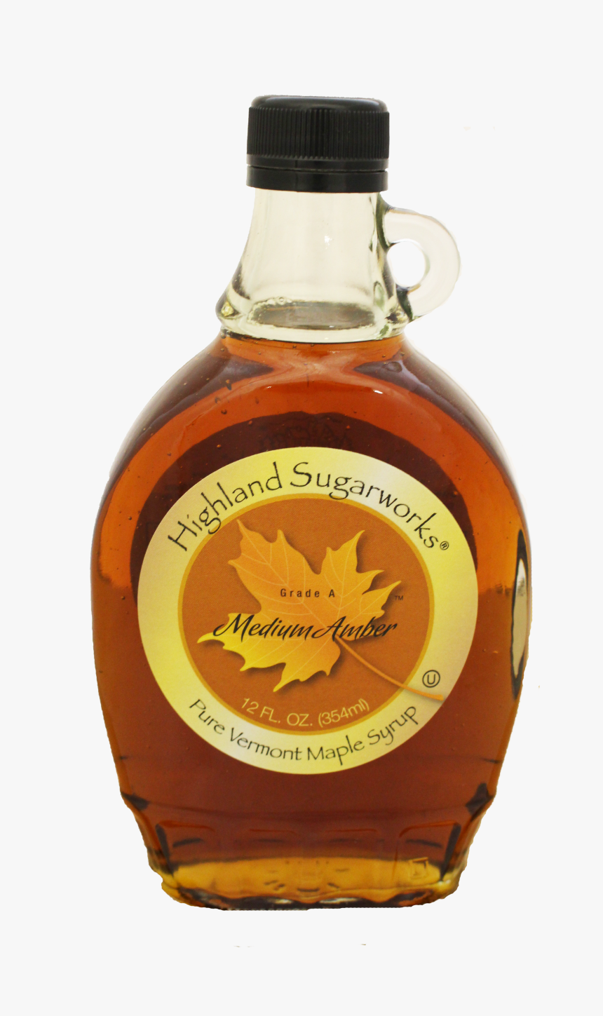 Highland Sugarworks Maple Glass Bottle Medium With - Maple Syrup Transparent Background, HD Png Download