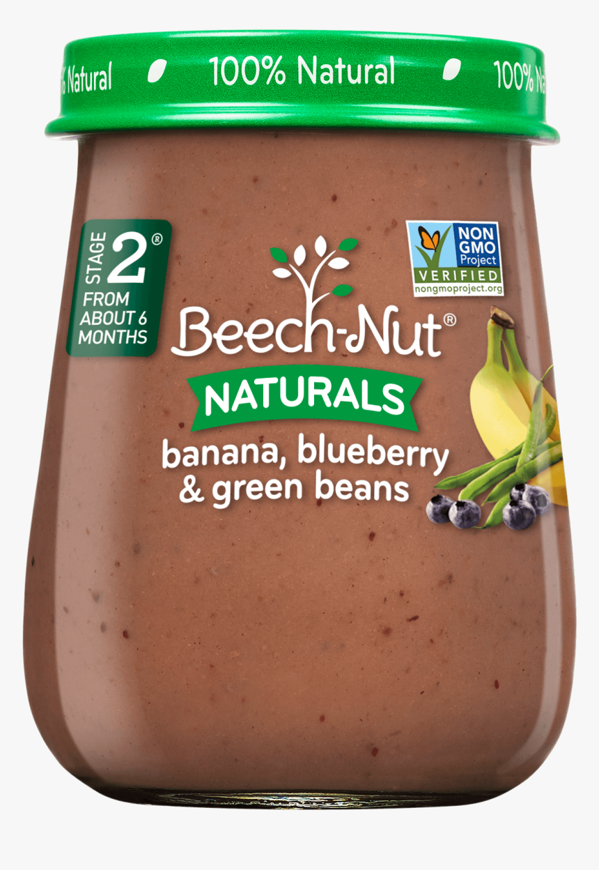 Naturals Banana, Blueberry & Green Beans Jar - Beechnut Green Beans And Corn, HD Png Download