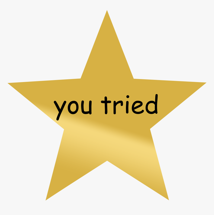 Gold Youtube Sticker - You Tried Star Transparent, HD Png Download