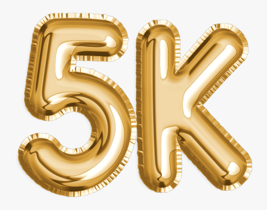 5k Gold Foil Balloon Diecut Sticker 1k Gold Balloon Png Transparent Png Transparent Png Image Pngitem