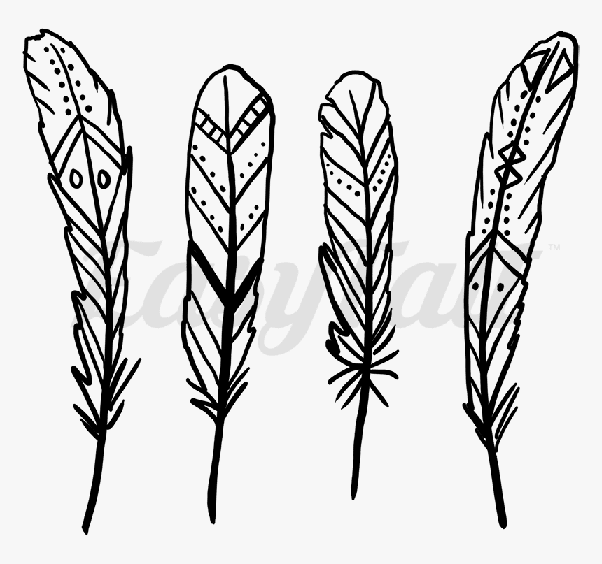 By Didi Fox - Tattoo Feathers Easy, HD Png Download
