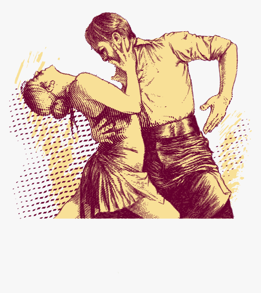 Vector Retro Painted Dancers Png Download - Salsa Cha Cha Cha, Transparent Png