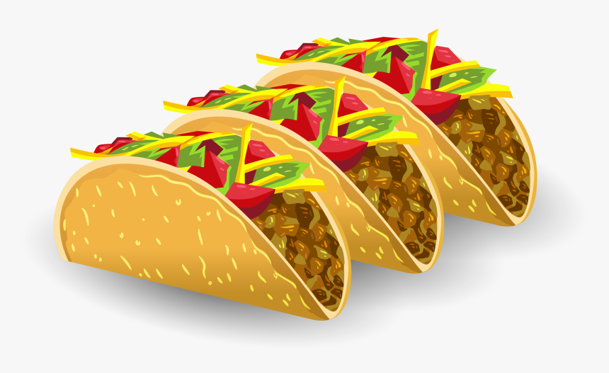 Dessert Junk Food Clipart - Tacos Vector, HD Png Download